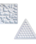 Pyramid Resin Puzzle Molds 2 Pack Silicone Mold For Epoxy Resin Casting And DIY Crafts Durable Flexible Puzzle Silicone Molds