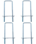 Heavy Duty 4 Pack Square Bend U Bolt Kit 3.5 Inch Width By 16 Inch Length With Nuts And Frame Plates For Automotive And Trailer Mounting Hardware And Durable Construction