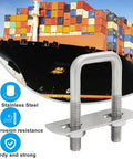 Square U Bolts M6 4 Sets 3/4 Inch Wide 304 Stainless Steel U Bolts With Frame Plates Nuts And U Clamp For Trailers And Boats