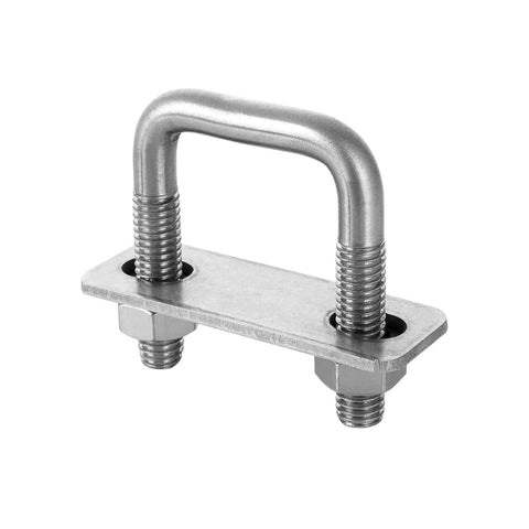 Square U Bolts 4 Pack M8 304 Stainless Steel With Washers And Nuts 30mm Inner Width For Ski Or Fishing Boat Or Sail Trailer Replacement Parts And Accessories