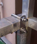 Square U Bolts 4 Pack M8 304 Stainless Steel With Washers And Nuts 30mm Inner Width For Ski Or Fishing Boat Or Sail Trailer Replacement Parts And Accessories, installed on metallic frame