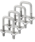 Square U Bolts M6 4 Sets 3/4 Inch Wide 304 Stainless Steel U Bolts With Frame Plates Nuts And U Clamp For Trailers And Boats