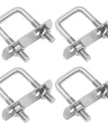 Square U Bolts M6 4 Sets 3/4 Inch Wide 304 Stainless Steel U Bolts With Frame Plates Nuts And U Clamp For Trailers And Boats