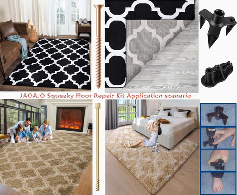 Eliminate Squeaky Noise Floor Repair Kit with 5 Tools and 50 Screws for Wood Floors, carpet installation examples