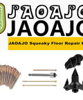 Image of Eliminate Squeaky Noise Floor Repair Kit with 5 Tools and 50 Screws for repairing squeaky wood and carpeted floors.