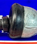 Side view of SQZ12-1 Straight Shape Ball Joint Rod End Bearing against blue background