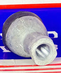 Close-up of SQZ12 Ball Joint M12 Rod End Bearing - Straight Type, showcasing threaded M12 connector and spherical design.