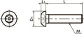 SRBS-M4-8 NBK Hexalobular Button Head Cap Screws with Pin-Pack of 20 NBK - Made in Japan - VXB Ball Bearings