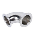 SS304 KF vacuum elbow fitting for 90-degree piping in stainless steel systems