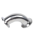 Stainless steel KF vacuum elbow fitting for piping systems