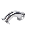 Stainless steel KF vacuum elbow fitting with KF16 flange for compact routing and space-saving installation.