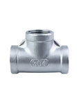 SS304 Stainless Steel Female Threaded 3 Way Tee BSPT Pipe Fitting From One Eighth To Two Inches Size DN Six To DN Fifty Industrial Connector