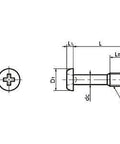 Technical diagram of SSC-M6-30 NBK Socket Head Cap Captive Screws - Made in Japan