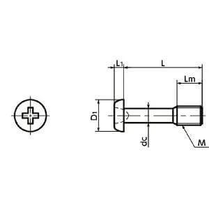 Technical diagram of SSC-M6-30 NBK Socket Head Cap Captive Screws - Made in Japan