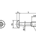 SSC-SRBS-M6-30 NBK Captive Button Head Cap Bolts with Hexalobular Socket (with Pin) Made in Japan - VXB Ball Bearings