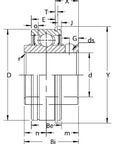 SSER-60mm Stainless Steel Insert bearing 60mm - VXB Ball Bearings