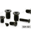 SSH-M6-20-SD NBK Socket Head Cap Screws - Extreme Low & Small Head- Pack of 10 - Made in Japan displayed