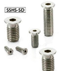 ✝️ SSHS-M2-8-SD NBK Length Socket Head Cap Screws - Extreme Low & Small Head. Pack of 10 - Made in Japan, various sizes displayed