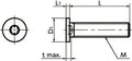 Technical diagram of ✝️ SSTS-M8-12 NBK Hexalobular Socket Head Cap Screws - Low Profile - Made in Japan for mechanical systems