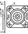 SSUCF-205-15 Stainless Steel Flange 4 Bolt 15/16 Bore Mounted Bearings - VXB Ball Bearings