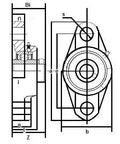 SSUCFT207-35mm Stainless Steel Flange 2-Bolt 35mm Mounted Bearing - Buy Bearings online - Fast US Shipping