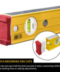 Stabila Type 96M 72 Inch Magnetic Level with shock-absorbing end caps, precise vials, and rare earth magnets for hands-free use