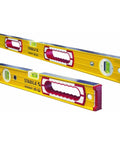 Stabila 37816 48 Inch And 16 Inch Aluminum Box Beam Level Set With German Accuracy For Professional Framing Cabinets And Construction Work Durable Lightweight Aluminum Levels In Yellow Finish