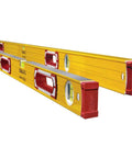 Stabila Jamber 78-Inch and 32-Inch Aluminum Box Beam Level Set, showing two rugged levels with red end caps and yellow body.