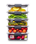 Stacked 3.2 Cup Tritan Food Storage Containers Set of 5 with Leak Proof Airtight Lids BPA Free Ideal for Lunch Meal Prep