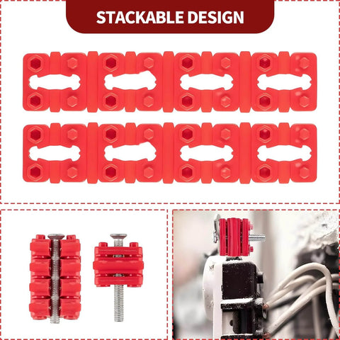 48Pcs Outlet Spacers For Electrical Boxes, Stackable Spacers For Loose Outlets And Light Switches, Tile Backsplash Shims shown in red design