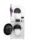 Compact, stackable washer and vented dryer set deliver reliable 15 lb washing and 3.5 cu ft drying with 110V power, ideal for apartments and laundry closets; space-saving design, efficient cycles, and easy digital controls.