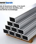 Aluminum alloy bars stacked on a pallet, showcasing material strength for RV Schwintek Bearing Block Kit For In Wall Slide Outs.