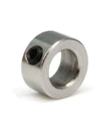 Stainless Steel 6mm Shaft Lock Collar for CNC parts and 3D printers with inner 6mm and outer 10mm diameter, showcasing set screw.