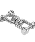 Two-pack 304 stainless steel anchor swivel shackles with rotating ring connectors for boat anchoring (M10)