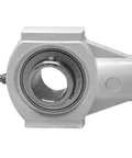 Front view of 1-3/16 in Stainless Steel Single-Row Ball Bearing Insert with Set-Screw Lock, RF Black Finish, for Linear Slide Units