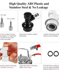 Corny Keg Ball Lock Quick Disconnect Set For Homebrewing Stainless Five Sixteenths Gas Barb Nut And Quarter Inch Beer Barb Nut