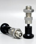 Two Pack Push Fit Ball Nose Spring Plungers Stainless Steel Retractable Indexing Pins With M12 By 1.5 Threads shown side by side