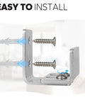 Stainless Steel Sliding Barn Door Floor Guide with Adjustable U Shape Bottom Flush Flat Bottom Wall Mount System visible with screws