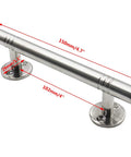 Sliding Barn Door Handle Stainless Steel Heavy Duty Solid Pull Handle With 150mm Length And 102mm Center To Center Hole To Hole Distance