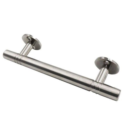 Sliding Barn Door Handle Stainless Steel Heavy Duty Solid Pull Handle With 150mm Length And 102mm Center To Center Hole To Hole Distance For Modern Interior Doors And Cabinet Applications, front view