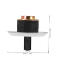 Stainless Steel Blender Drive Coupling Replacement Blade Coupler for Kitchen Blenders, side view, showing size dimensions.