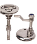 Marine Grade 316 Stainless Steel Boat Cam Latch With Back Plate, Flush Lift Pull Hatch Latch, shown in polished finish