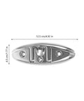 Hohopeti folding boat dock cleat, 316 stainless steel, silver finish, 4.92-inch length