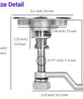 Boat Hatch Latch Pull Stainless Steel 316 Marine Grade Flush Cam Latch With Plate Heavy Duty Corrosion Resistant dimensions