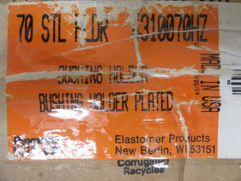 Label of Beefy Industrial Grade Stainless Steel Bushing Holder For Heavy Duty Machinery With Three Inch Height Inner Diameter Two And Three Quarter Inches Outer Diameter Seven Inches Size Seventy Rexnord 4310070HZ