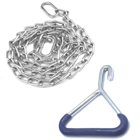 Stainless Steel OB Calf Pulling Chain 45 Inches With Handle Blue PVC Grip For Assisted Birth Delivery medical instrument