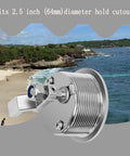316 Stainless Steel Boat Cam Latch Non Locking Marine Grade O Handle Fits Two And One Half Inch Hole Mount Latch
