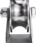 Caster Wheel with Groove,Heavy Duty Sheaves Track Pulley,304 Stainless Steel Directional Roller,Front View
