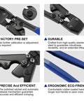 RTHIEAI Cinch Clamp Tool Kit For Stainless Steel PEX Clamps with blue ergonomic handle, close-up on mechanism details