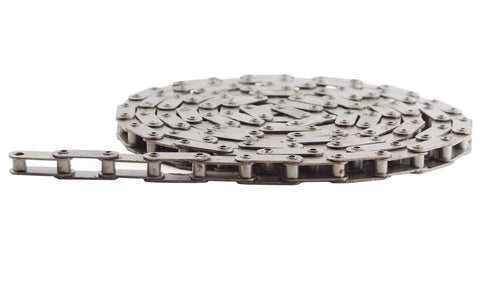 C2050H HPSS Heavy Duty Hollow Pin Stainless Steel Conveyor Roller Chain Ten Feet with one connecting link.